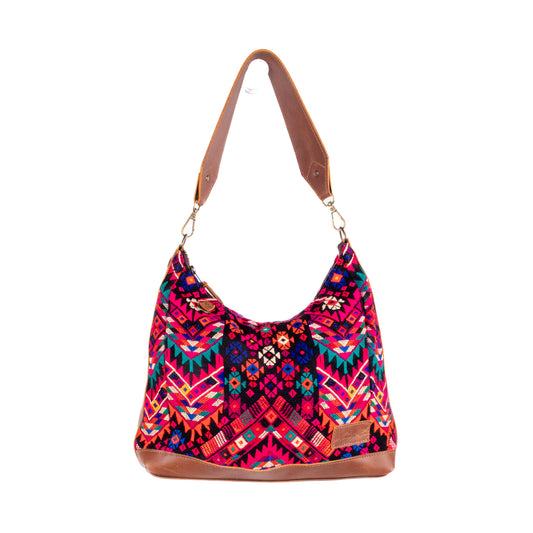 SMALL PENELOPE BAG - OOAK HUIPIL - CAFE - NO. 200380 **SHIP WINDOW**