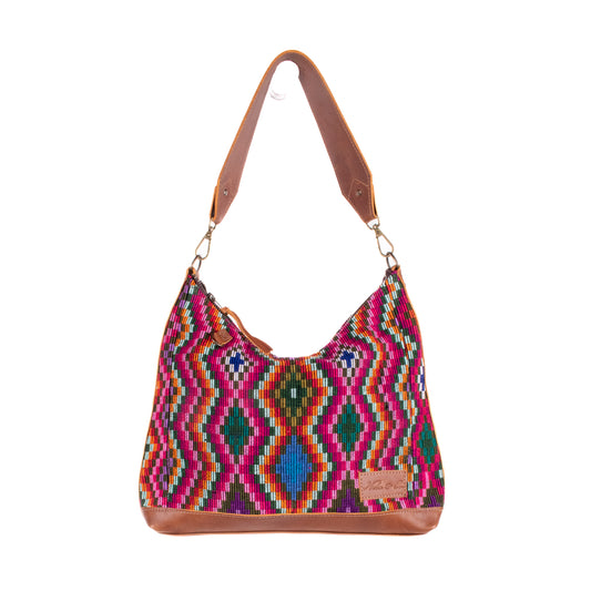 SMALL PENELOPE BAG - OOAK HUIPIL - CAFE - NO. 200381 **SHIP WINDOW**