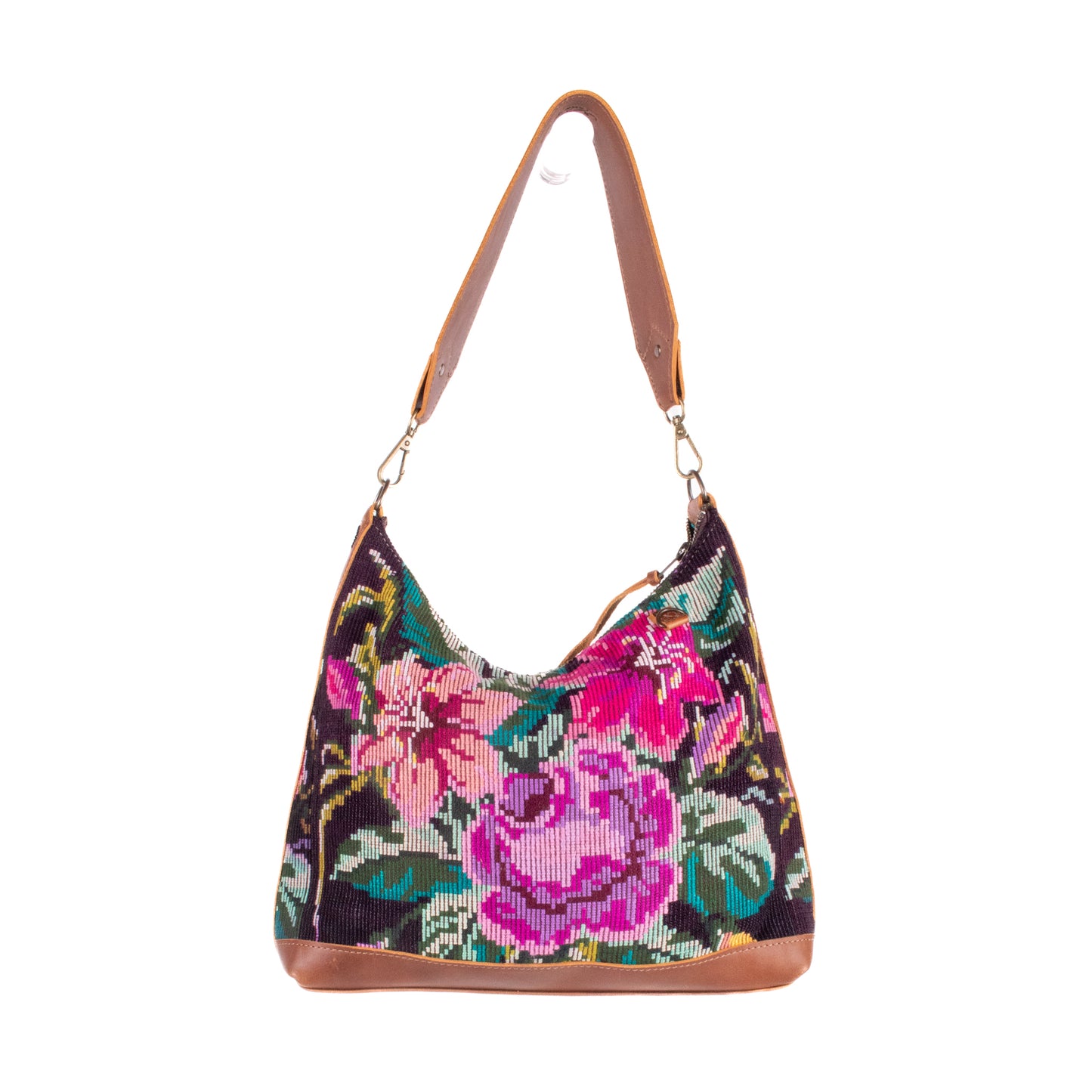 SMALL PENELOPE BAG - OOAK HUIPIL - CAFE - NO. 200384