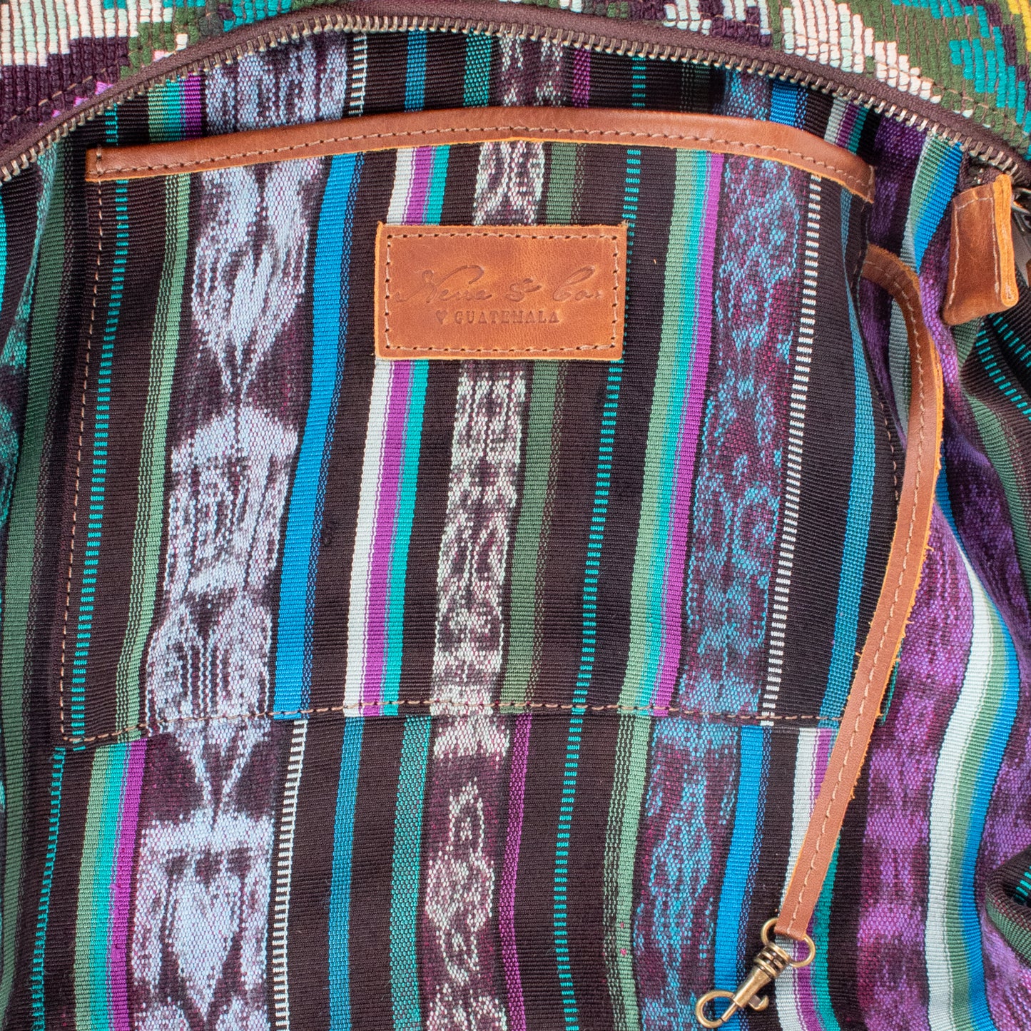 SMALL PENELOPE BAG - OOAK HUIPIL - CAFE - NO. 200384