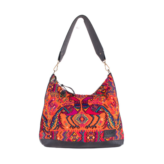 SMALL PENELOPE BAG - OOAK HUIPIL - BLACK - NO. 200388 **SHIP WINDOW**