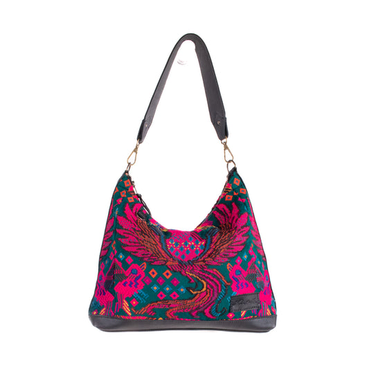 SMALL PENELOPE BAG - OOAK HUIPIL - BLACK - NO. 200389 **SHIP WINDOW**