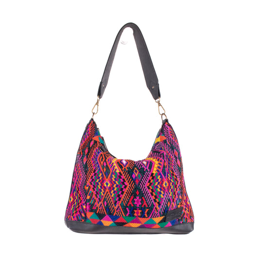 SMALL PENELOPE BAG - OOAK HUIPIL - BLACK - NO. 200390 **SHIP WINDOW**