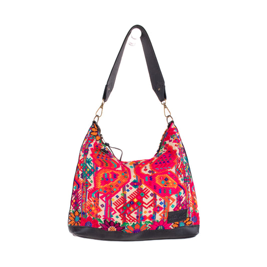 SMALL PENELOPE BAG - OOAK HUIPIL - BLACK - NO. 200391 **SHIP WINDOW**