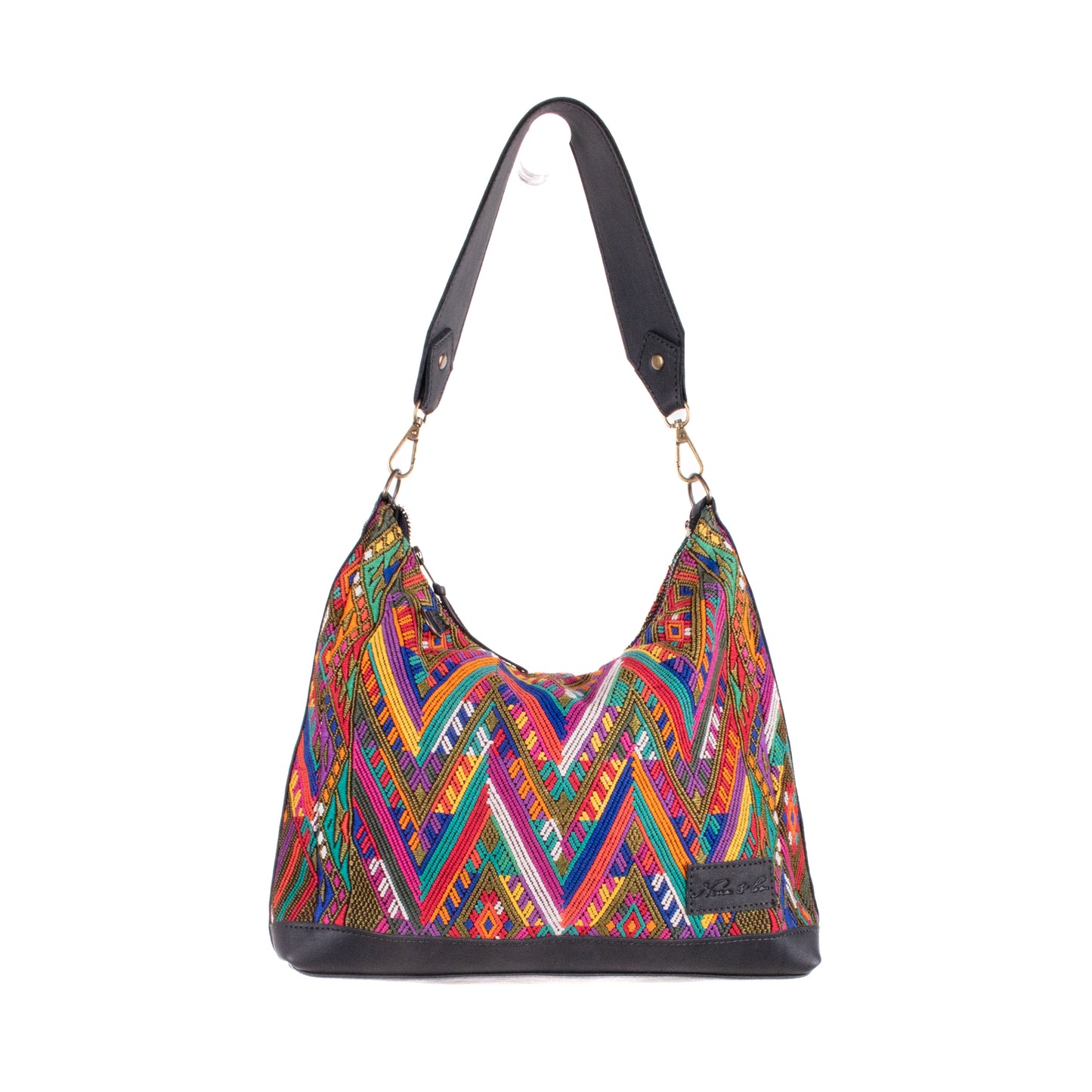 SMALL PENELOPE BAG - OOAK HUIPIL - BLACK - NO. 200392