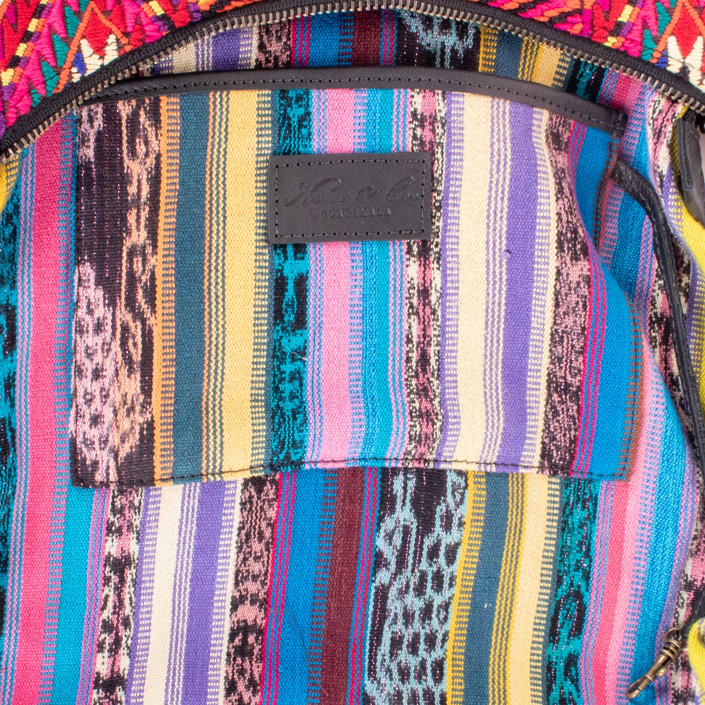 SMALL PENELOPE BAG - OOAK HUIPIL - BLACK - NO. 200393