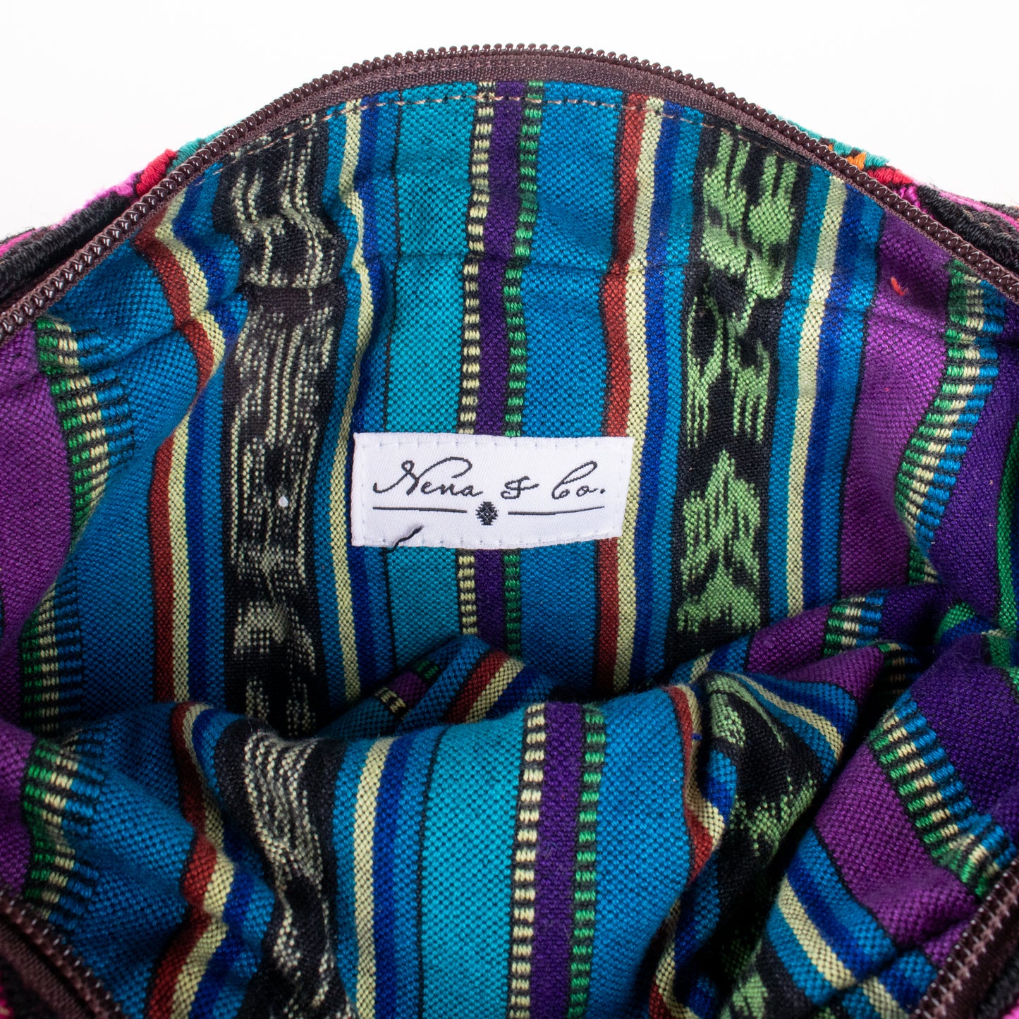 WANDER CROSSBODY BAG - LARGE - OOAK HUIPIL - CAFE - NO. 200457