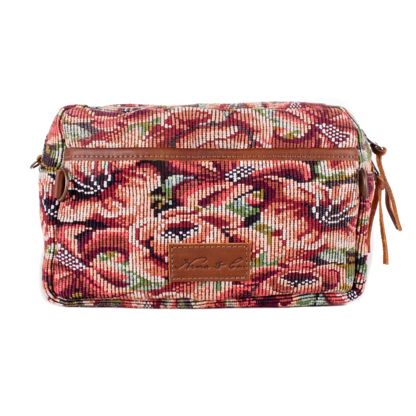 WANDER CROSSBODY BAG - LARGE - OOAK HUIPIL - CAFE - NO. 200458