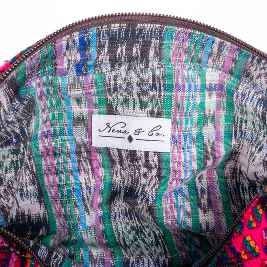 WANDER CROSSBODY BAG - LARGE - OOAK HUIPIL - CAFE - NO. 200460