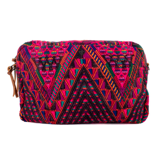 WANDER CROSSBODY BAG - LARGE - OOAK HUIPIL - CAFE - NO. 200460