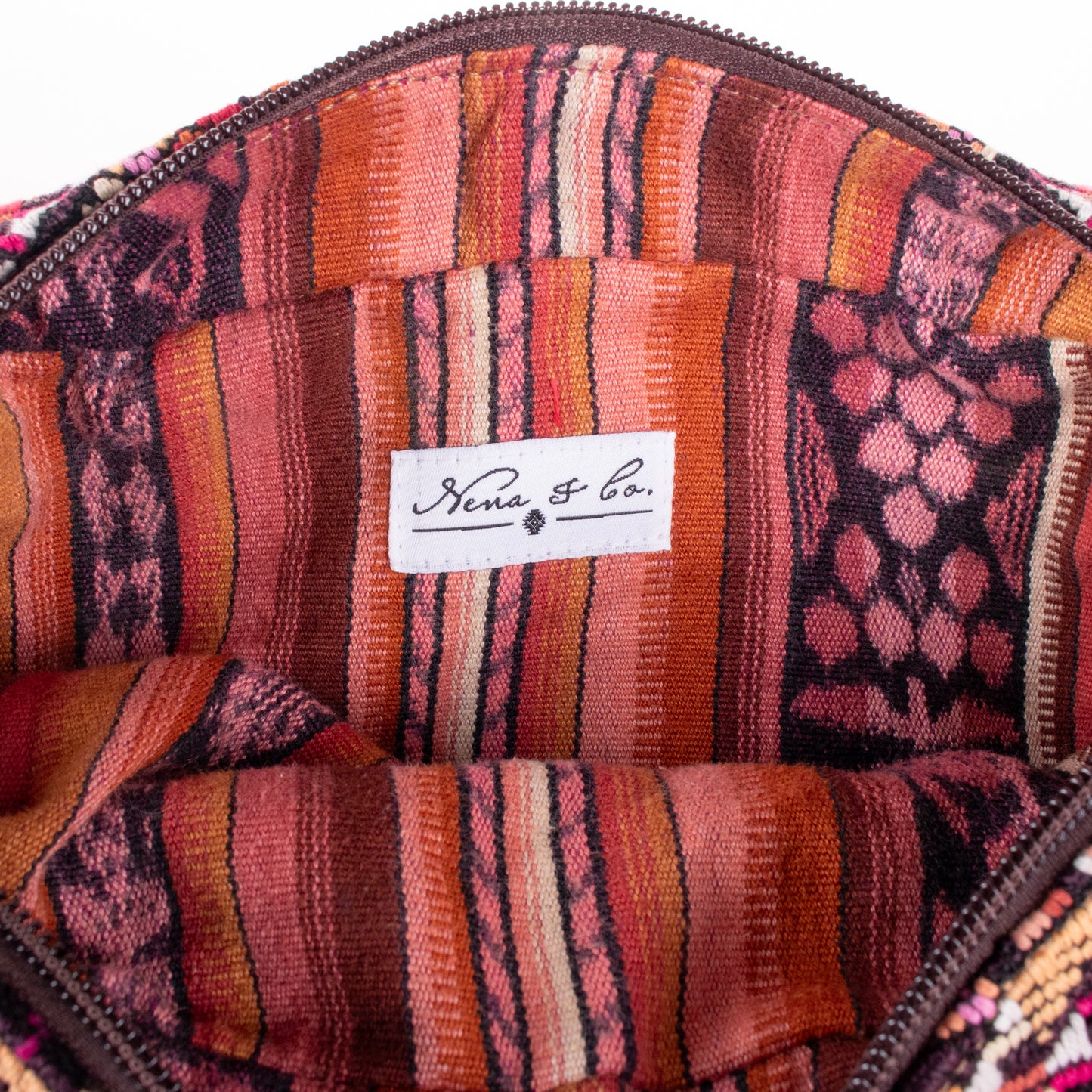 WANDER CROSSBODY BAG - LARGE - OOAK HUIPIL - CAFE - NO. 200461