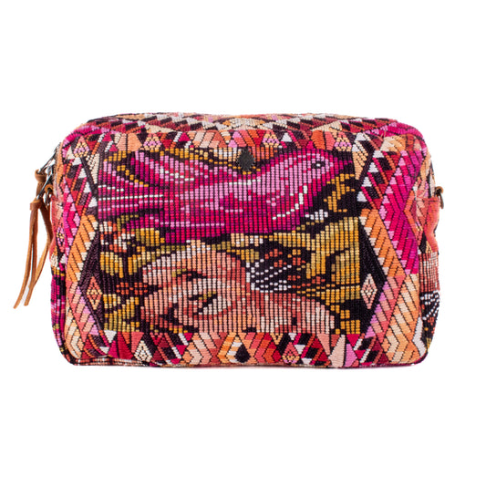 WANDER CROSSBODY BAG - LARGE - OOAK HUIPIL - CAFE - NO. 200461