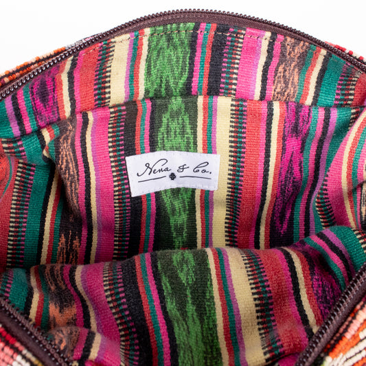 WANDER CROSSBODY BAG - LARGE - OOAK HUIPIL - CAFE - NO. 200462