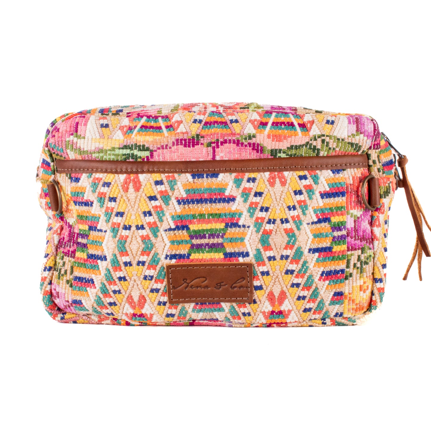 WANDER CROSSBODY BAG - LARGE - OOAK HUIPIL - CAFE - NO. 200463