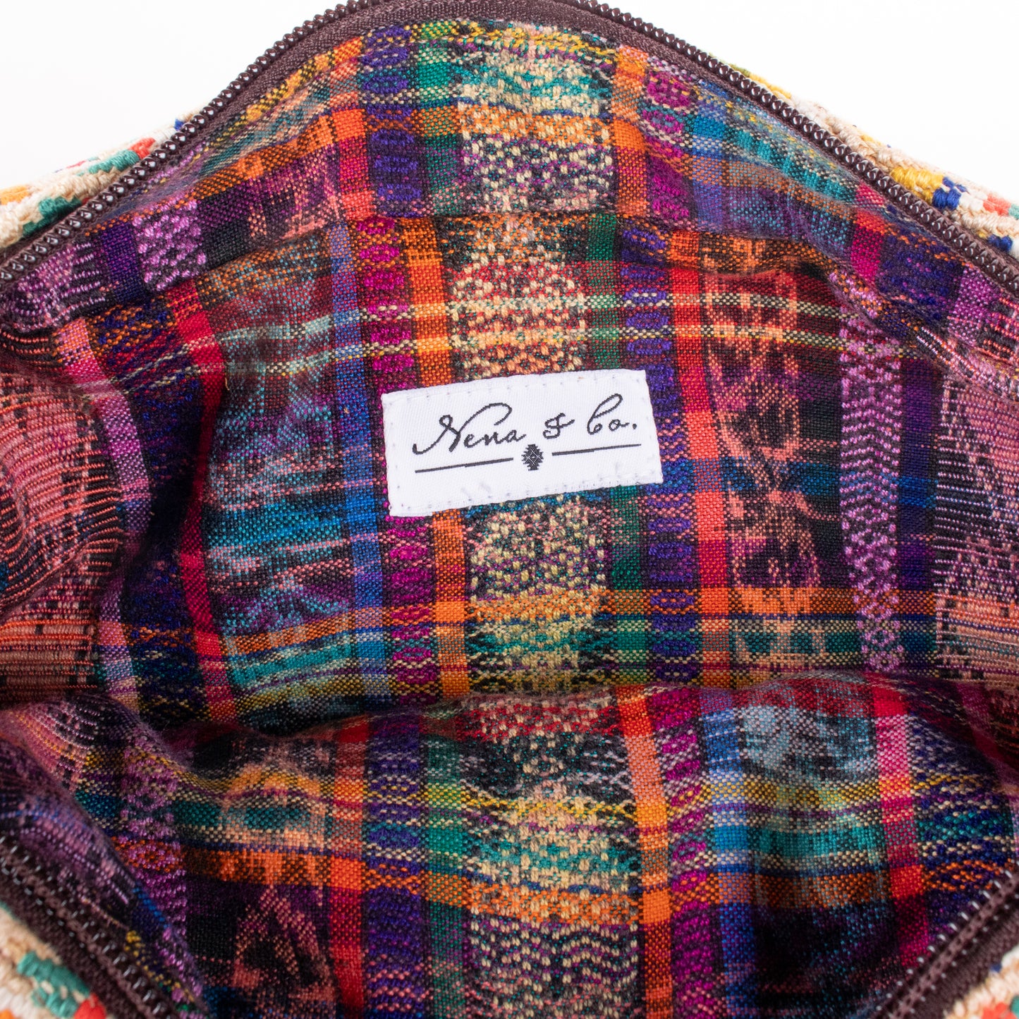 WANDER CROSSBODY BAG - LARGE - OOAK HUIPIL - CAFE - NO. 200463