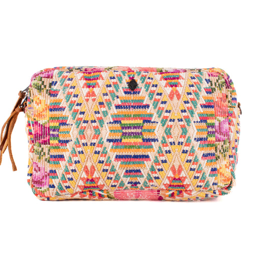 WANDER CROSSBODY BAG - LARGE - OOAK HUIPIL - CAFE - NO. 200463