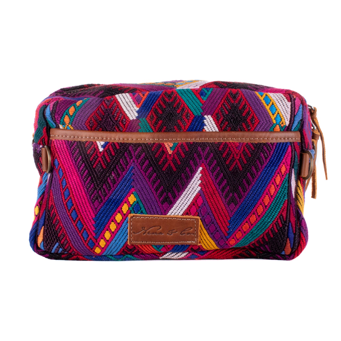 WANDER CROSSBODY BAG - LARGE - OOAK HUIPIL - CAFE - NO. 200464