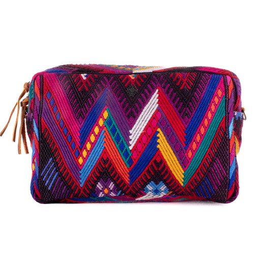 WANDER CROSSBODY BAG - LARGE - OOAK HUIPIL - CAFE - NO. 200464