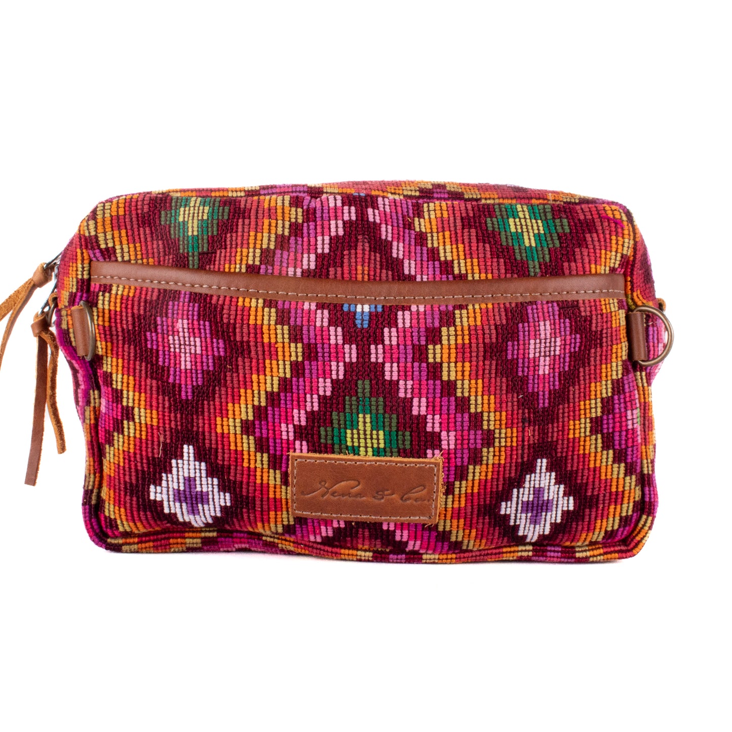 WANDER CROSSBODY BAG - LARGE - OOAK HUIPIL - CAFE - NO. 200465