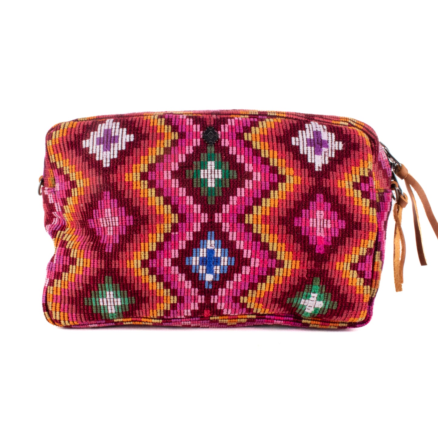WANDER CROSSBODY BAG - LARGE - OOAK HUIPIL - CAFE - NO. 200465