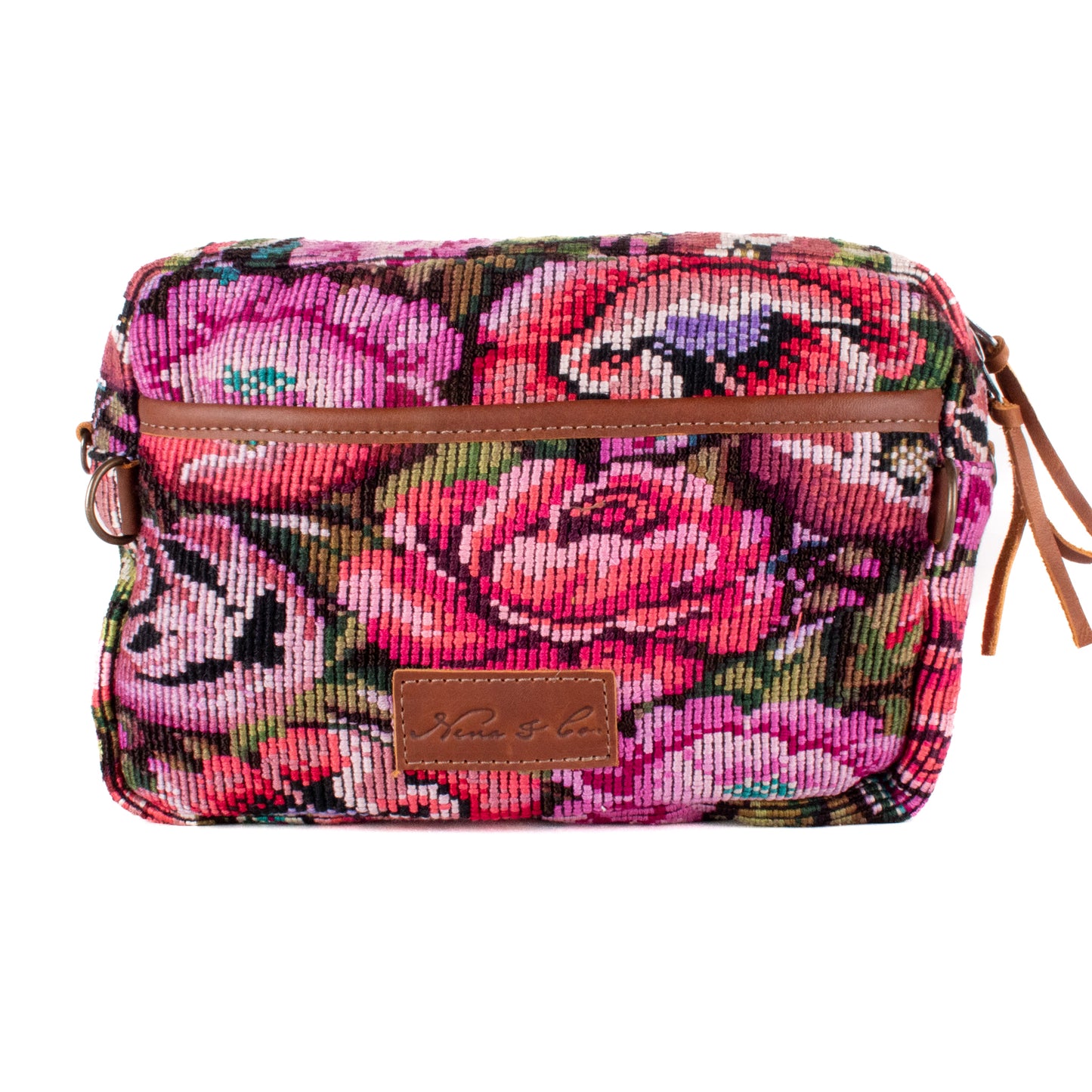 WANDER CROSSBODY BAG - LARGE - OOAK HUIPIL - CAFE - NO. 200466
