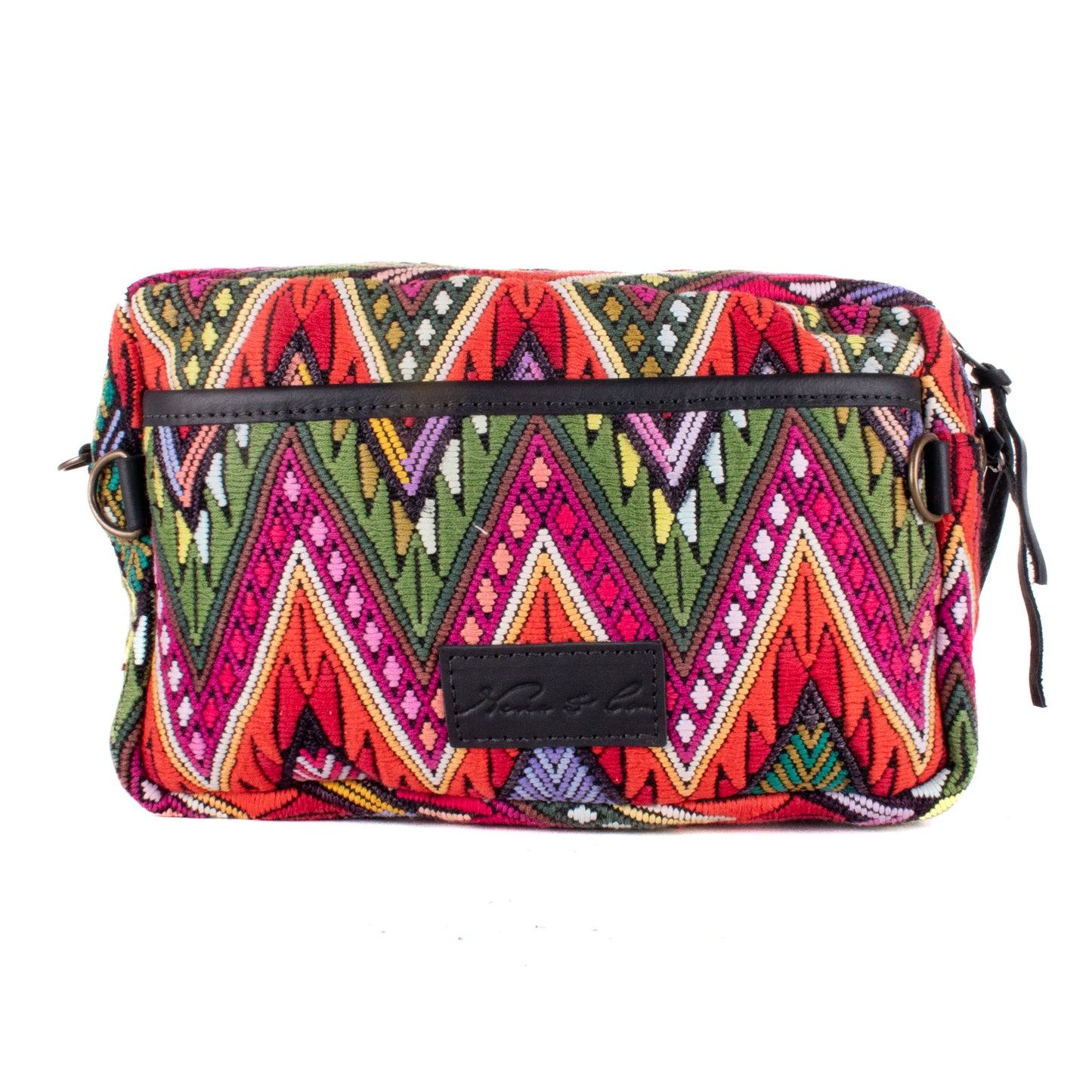 WANDER CROSSBODY BAG - LARGE - OOAK HUIPIL - BLACK - NO. 200467