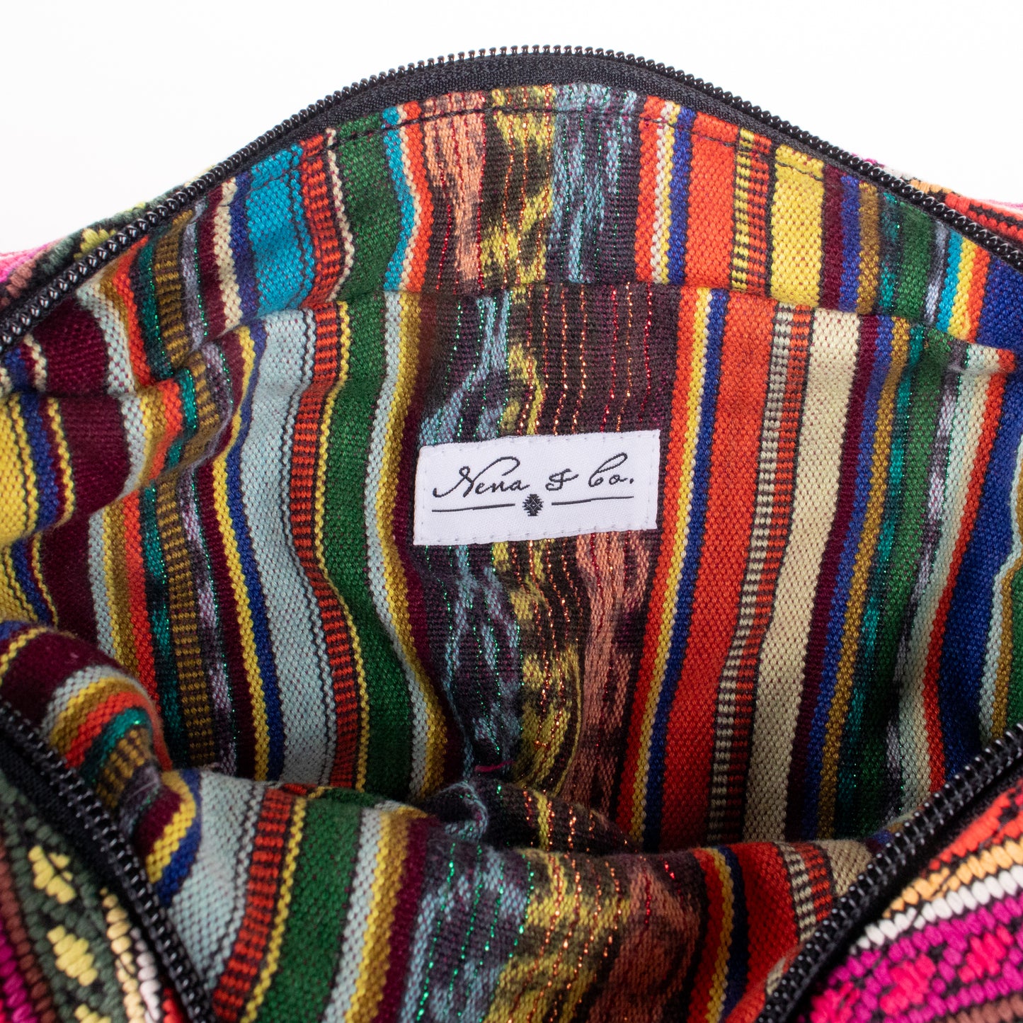 WANDER CROSSBODY BAG - LARGE - OOAK HUIPIL - BLACK - NO. 200467