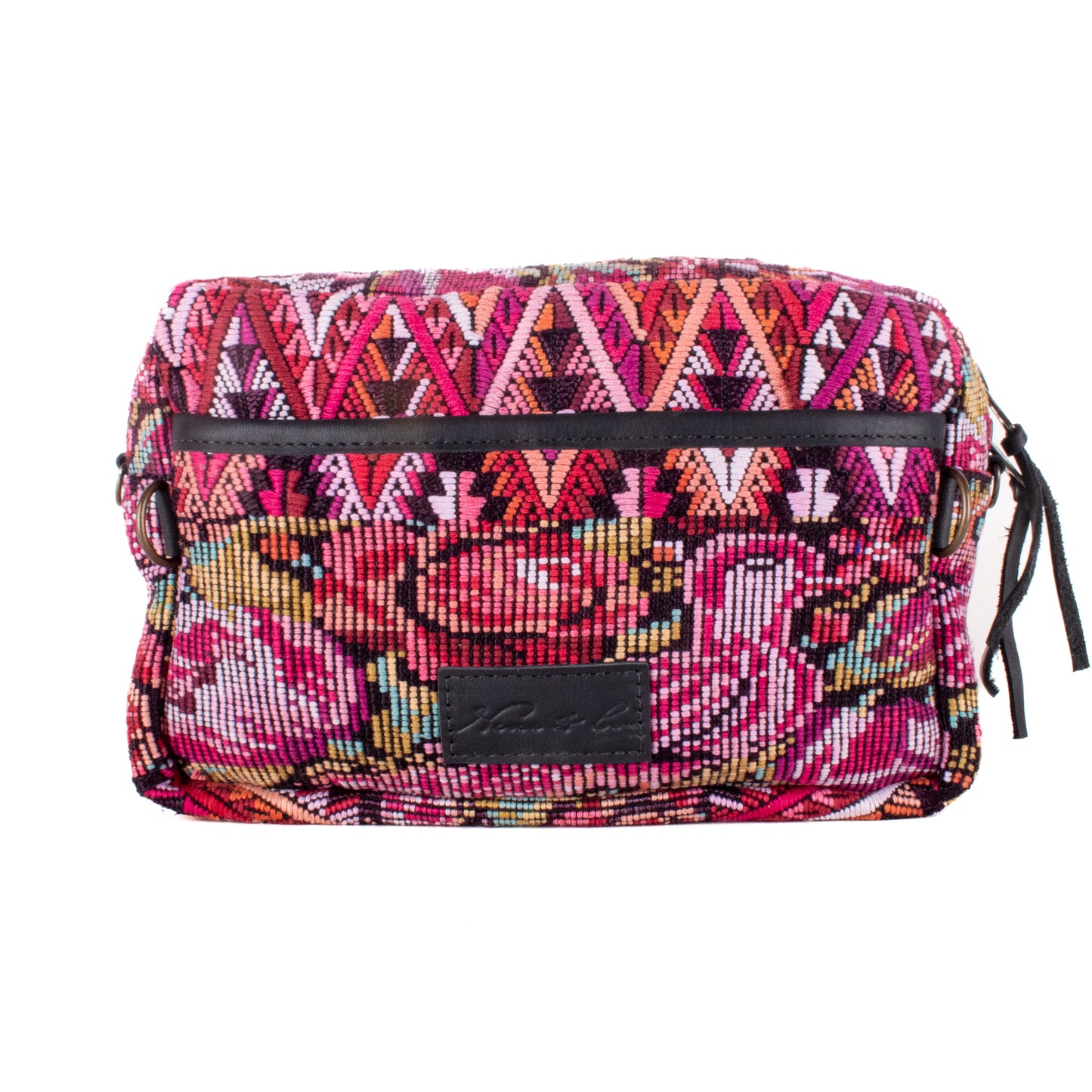 WANDER CROSSBODY BAG - LARGE - OOAK HUIPIL - BLACK - NO. 200468