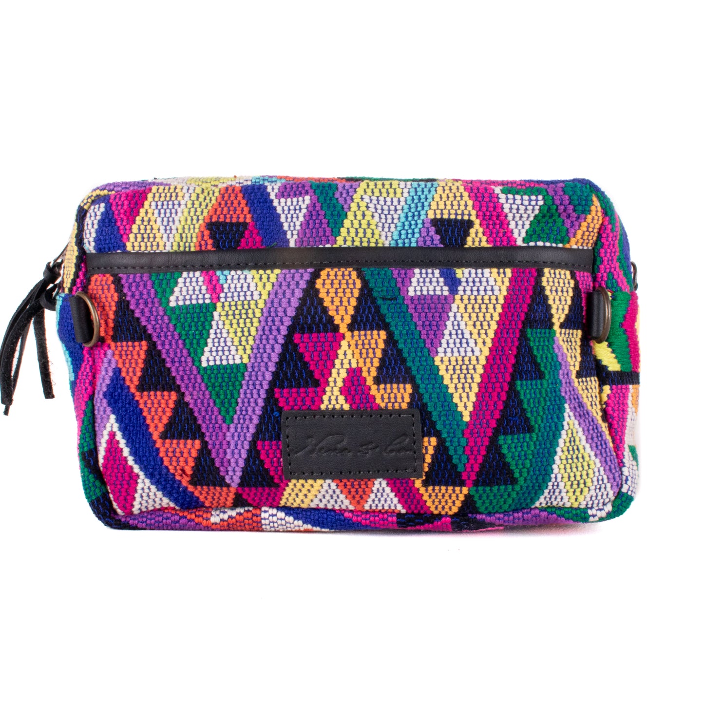 WANDER CROSSBODY BAG - LARGE - OOAK HUIPIL - BLACK - NO. 200469