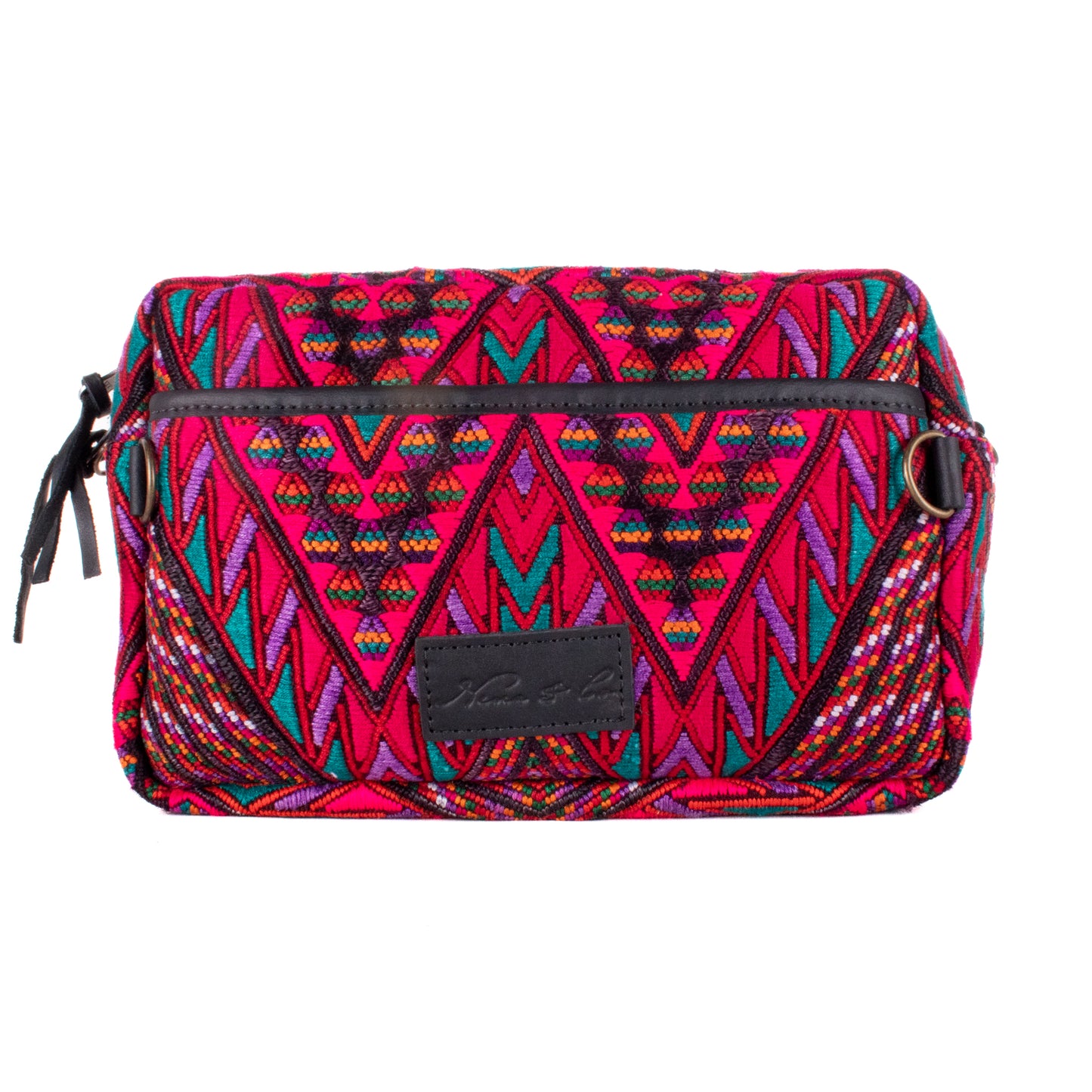 WANDER CROSSBODY BAG - LARGE - OOAK HUIPIL - BLACK - NO. 200470