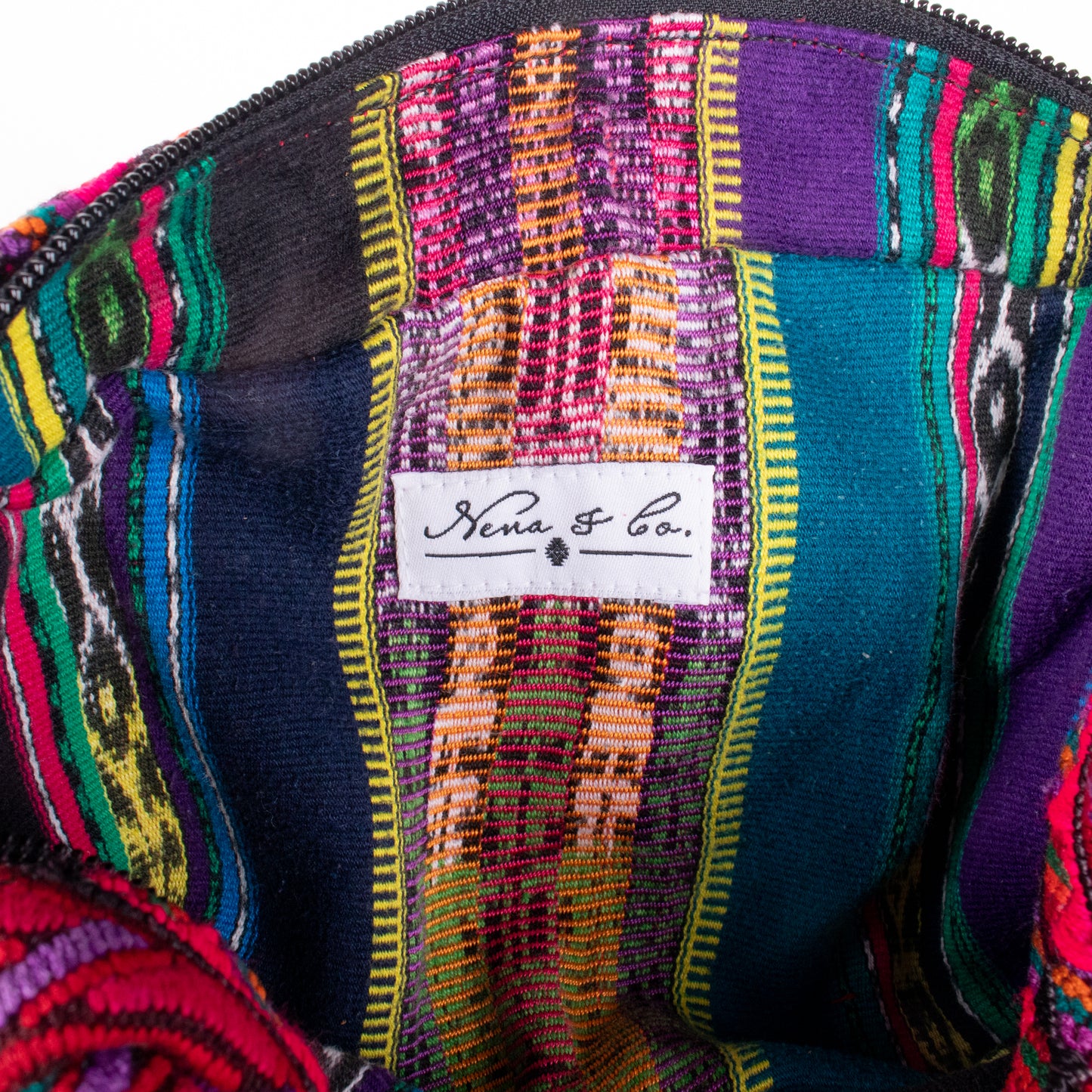 WANDER CROSSBODY BAG - LARGE - OOAK HUIPIL - BLACK - NO. 200470