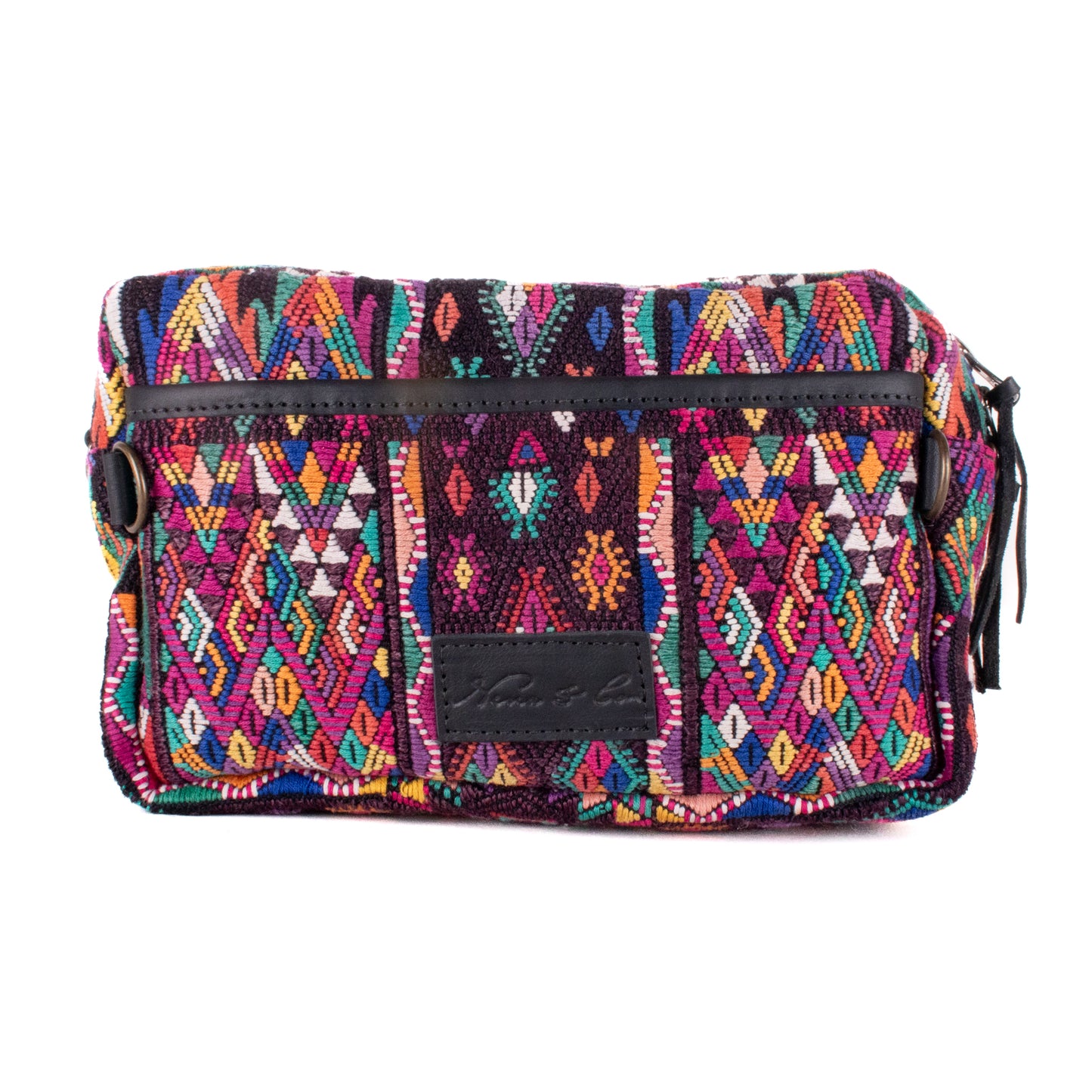 WANDER CROSSBODY BAG - LARGE - OOAK HUIPIL - BLACK - NO. 200471