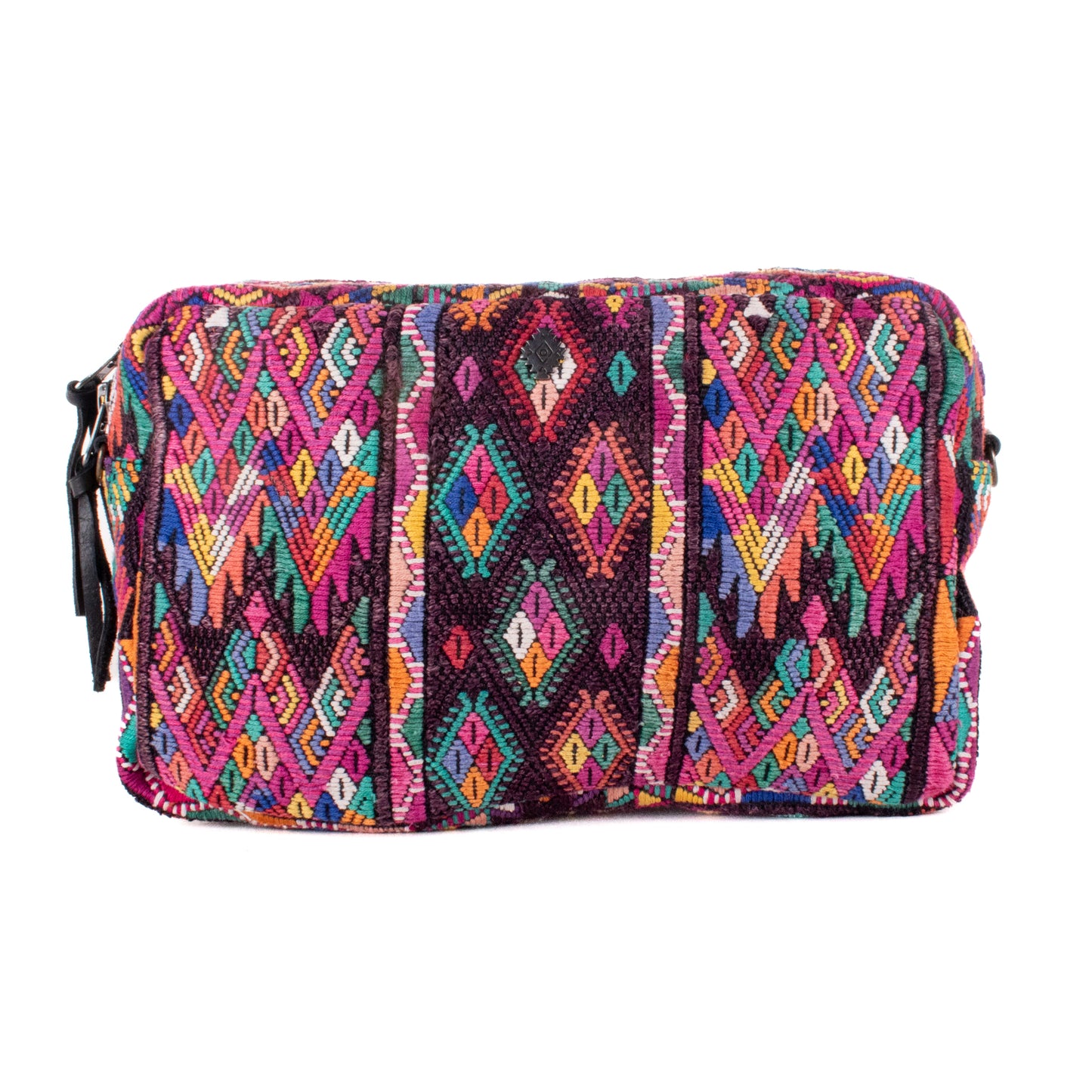 WANDER CROSSBODY BAG - LARGE - OOAK HUIPIL - BLACK - NO. 200471