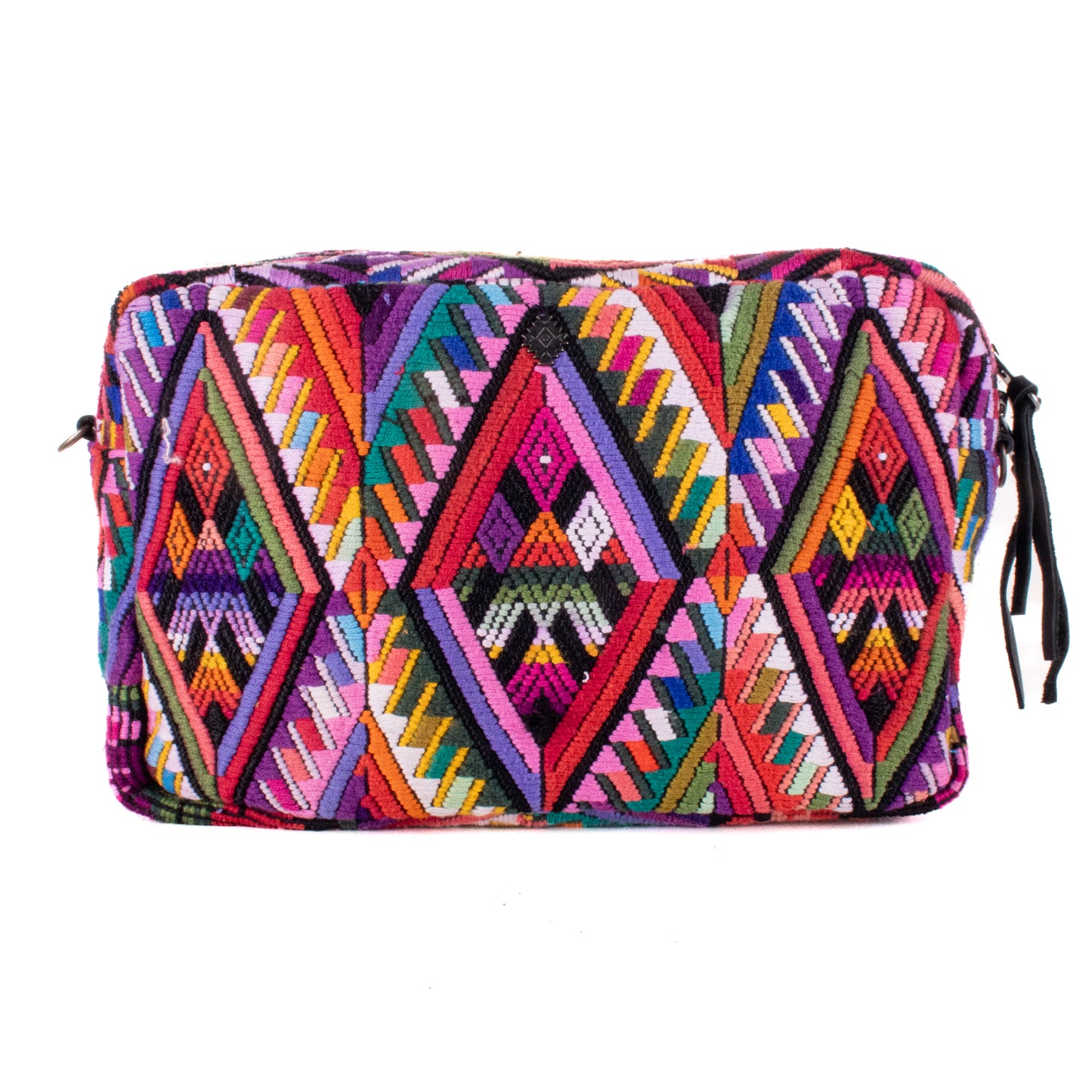 WANDER CROSSBODY BAG - LARGE - OOAK HUIPIL - BLACK - NO. 200472