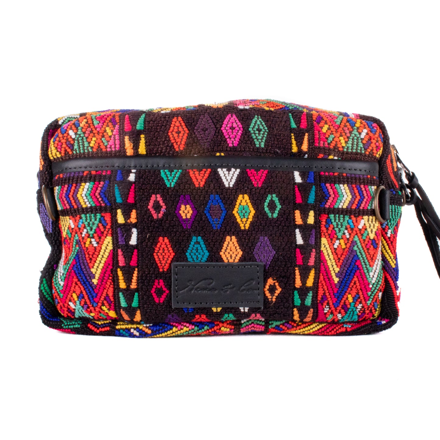 WANDER CROSSBODY BAG - LARGE - OOAK HUIPIL - BLACK - NO. 200473