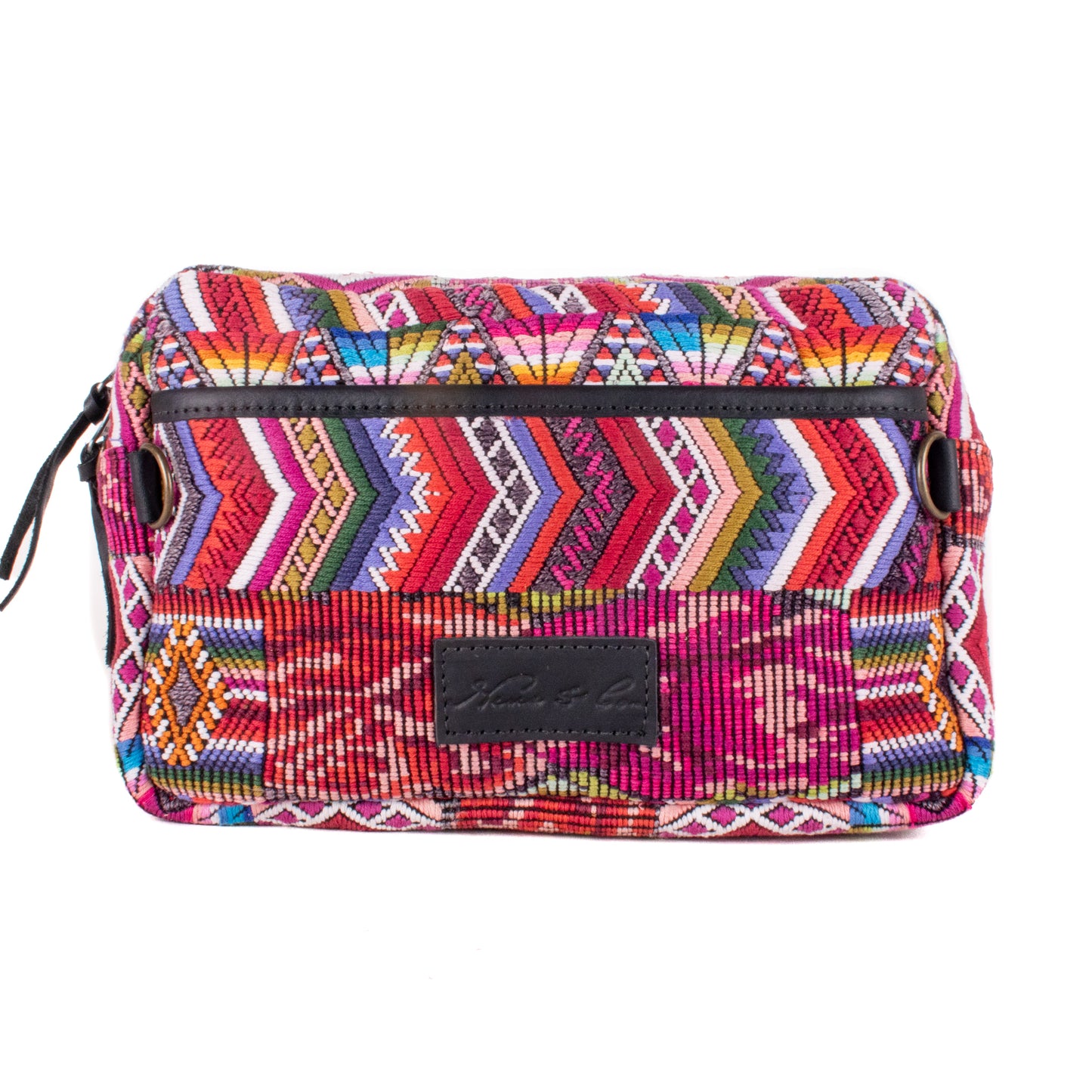 WANDER CROSSBODY BAG - LARGE - OOAK HUIPIL - BLACK - NO. 200474