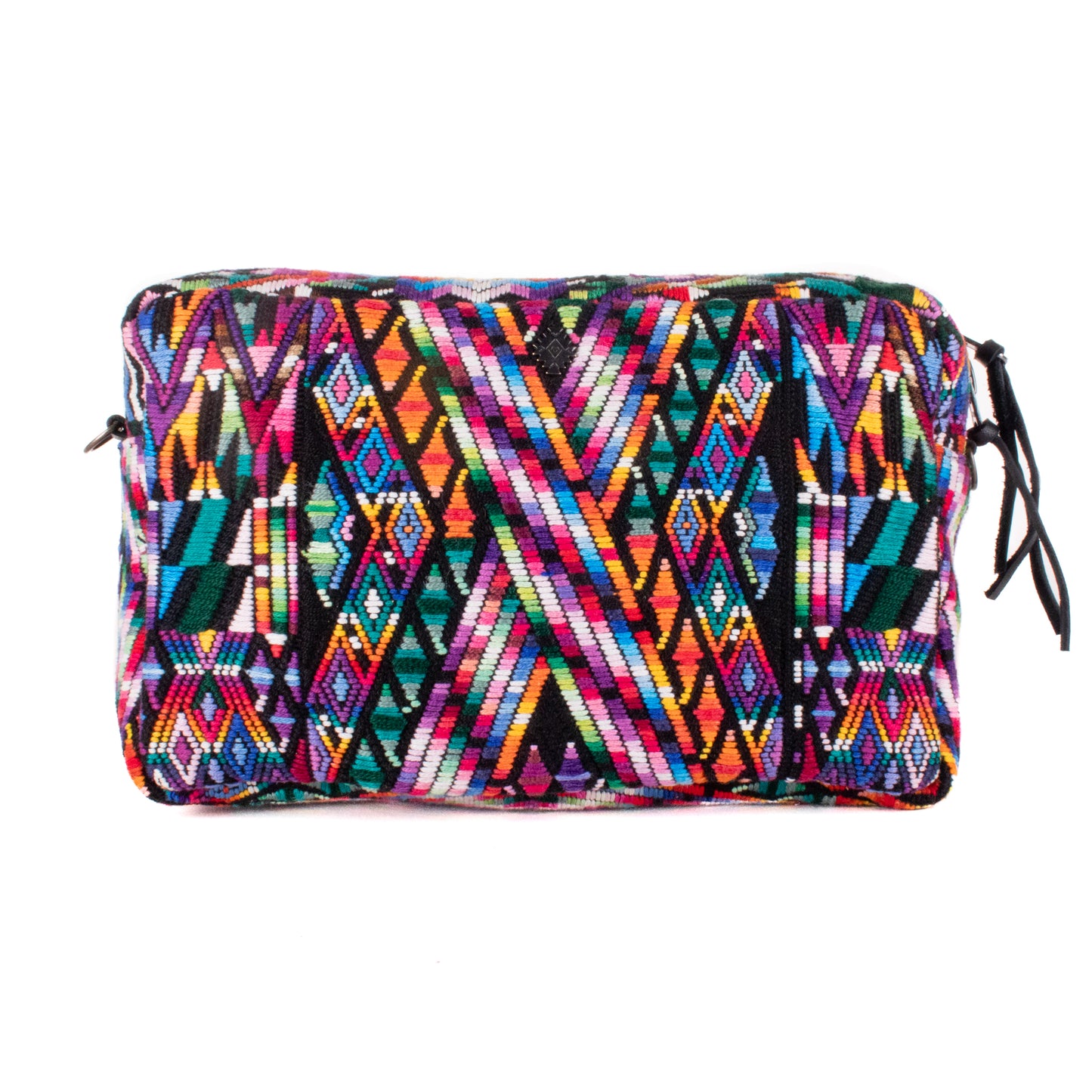 WANDER CROSSBODY BAG - LARGE - OOAK HUIPIL - BLACK - NO. 200475
