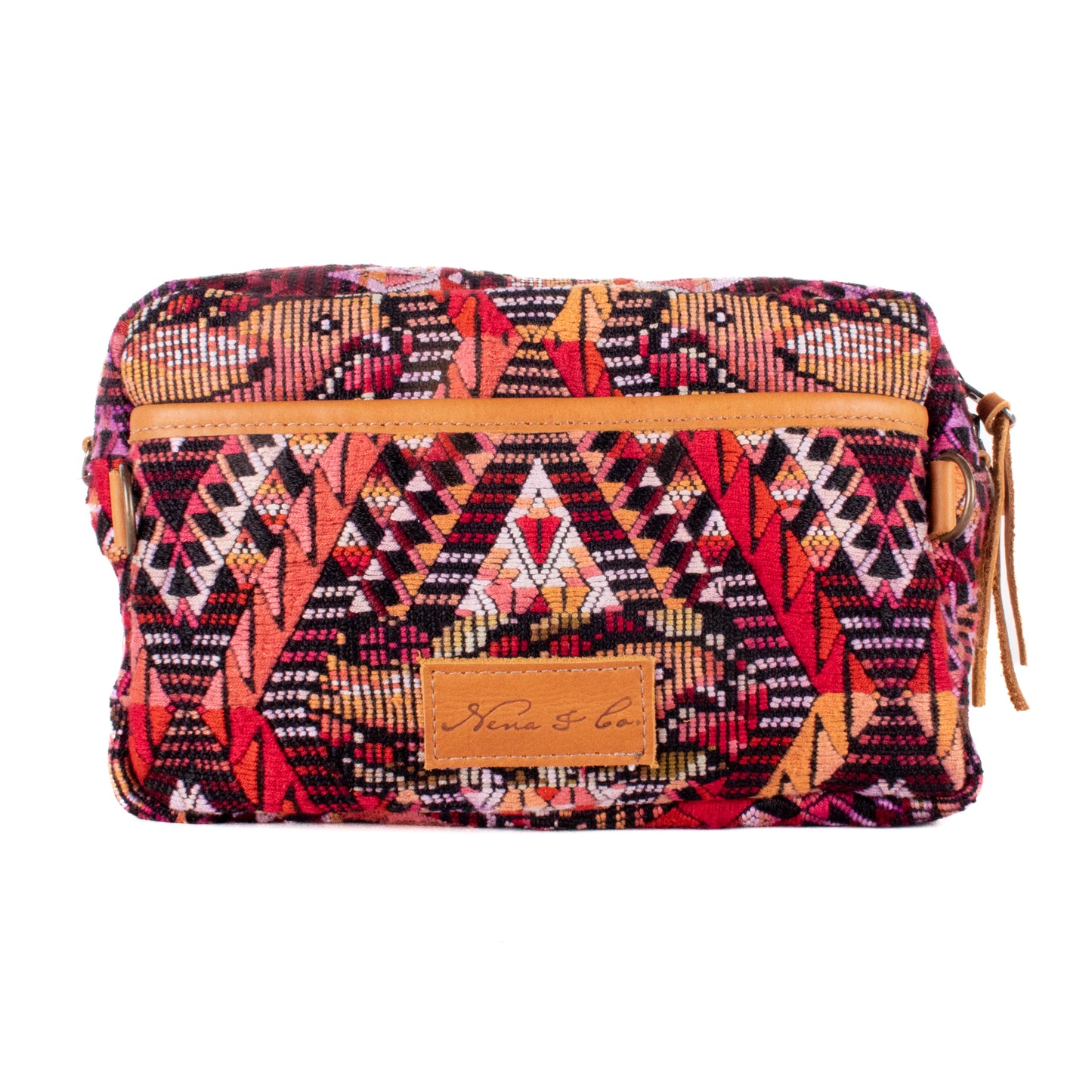 WANDER CROSSBODY BAG - LARGE - OOAK HUIPIL - BRANDY - NO. 200477