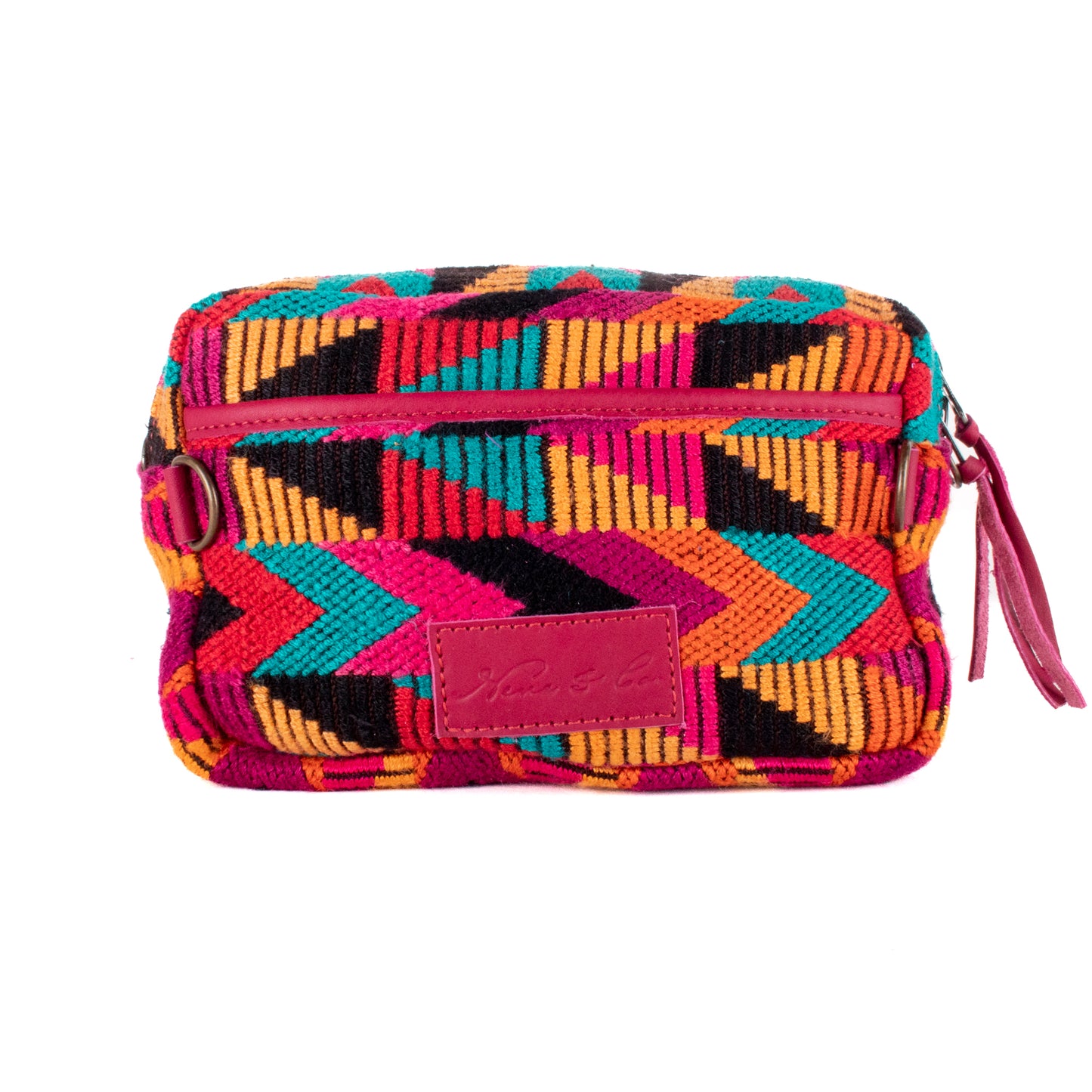WANDER CROSSBODY SET - OOAK HUIPIL - MAGENTA - NO. 200545