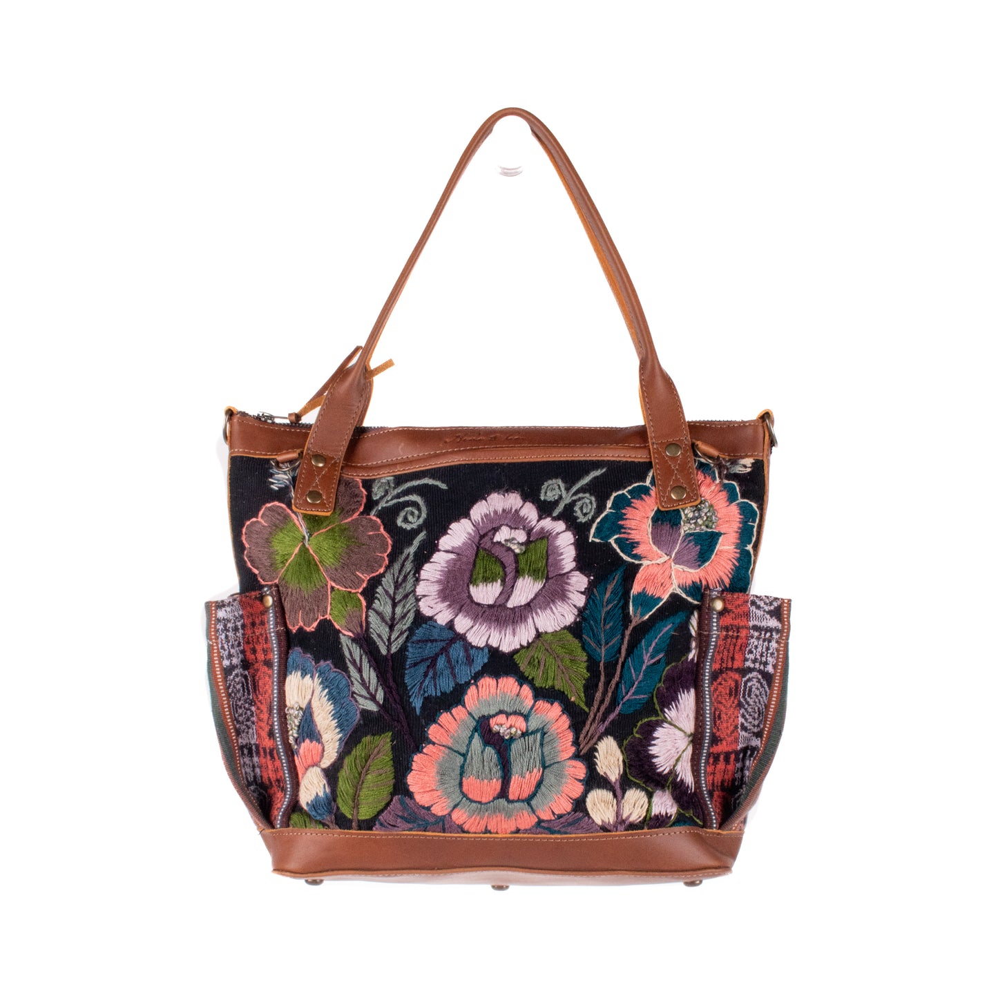 MTPB - H&S EMBROIDERED FLORAL - CAFE - NO. 200559