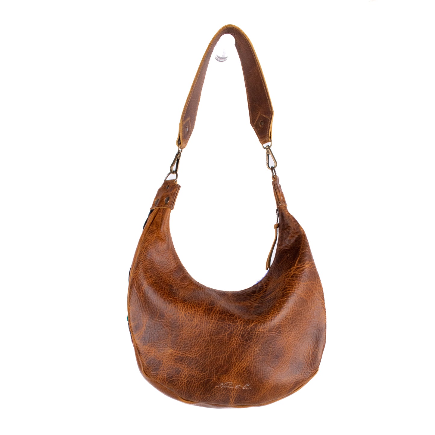 BOHO SADDLE BAG - H&S EMBROIDERED FLORAL - HONEY - NO. 200562