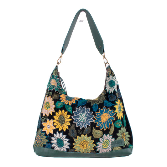 PENELOPE BAG - H&S EMBROIDERED FLORAL - EVERGREEN - NO. 200570