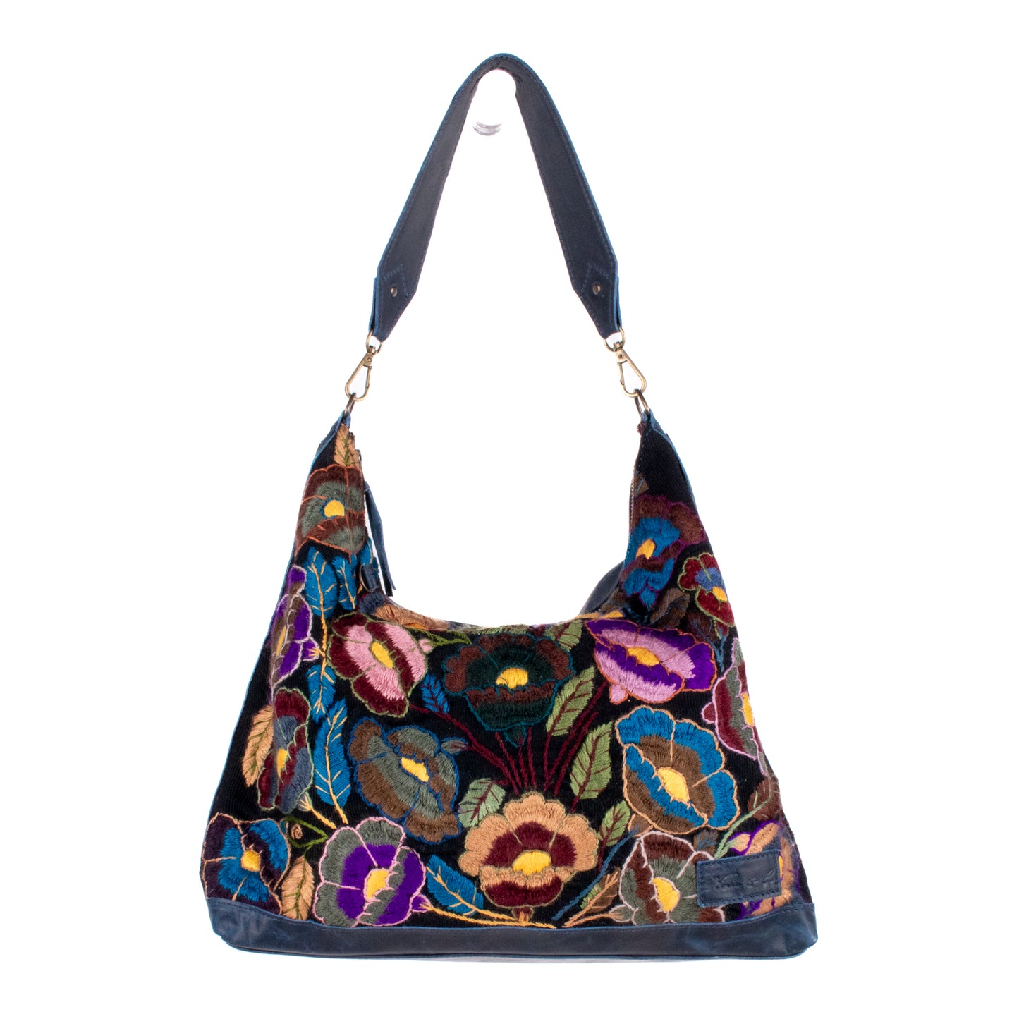 PENELOPE BAG - H&S EMBROIDERED FLORAL - NAVY - NO. 200573