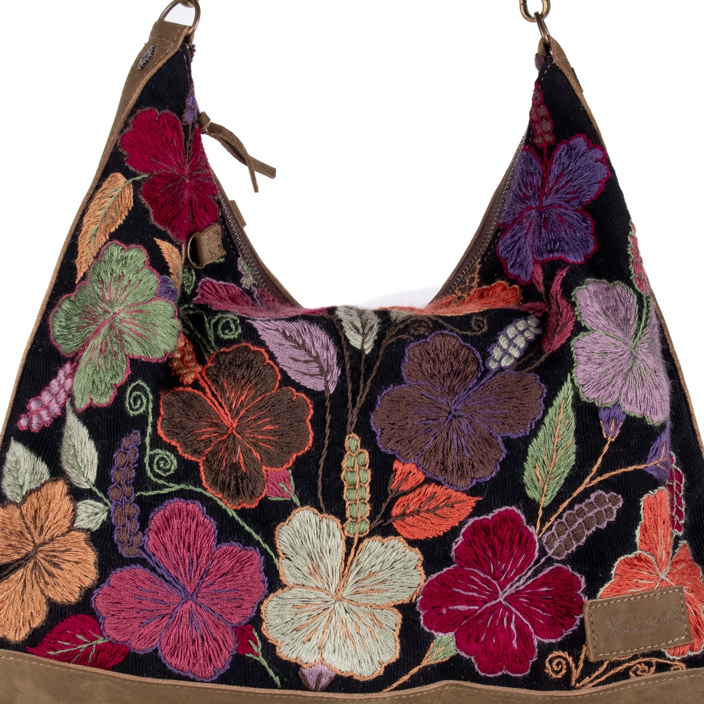 PENELOPE BAG - H&S EMBROIDERED FLORAL - VERDE OLIVO - NO. 200575