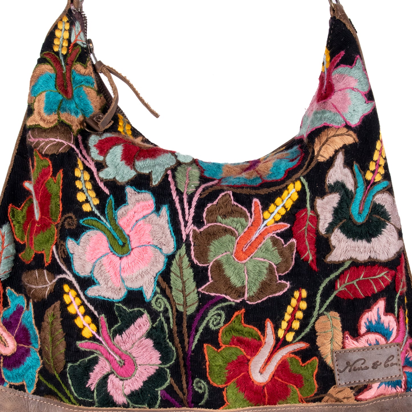 PENELOPE BAG - H&S EMBROIDERED FLORAL - FOSSIL - NO. 200576