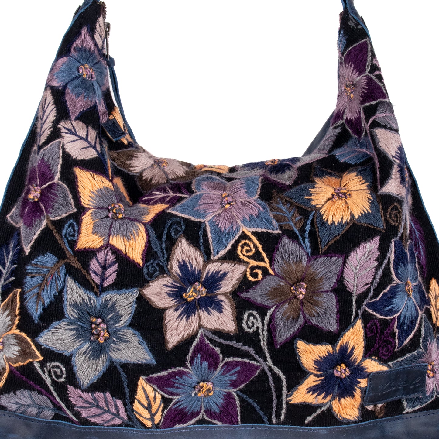 PENELOPE BAG - H&S EMBROIDERED FLORAL - NAVY - NO. 200579