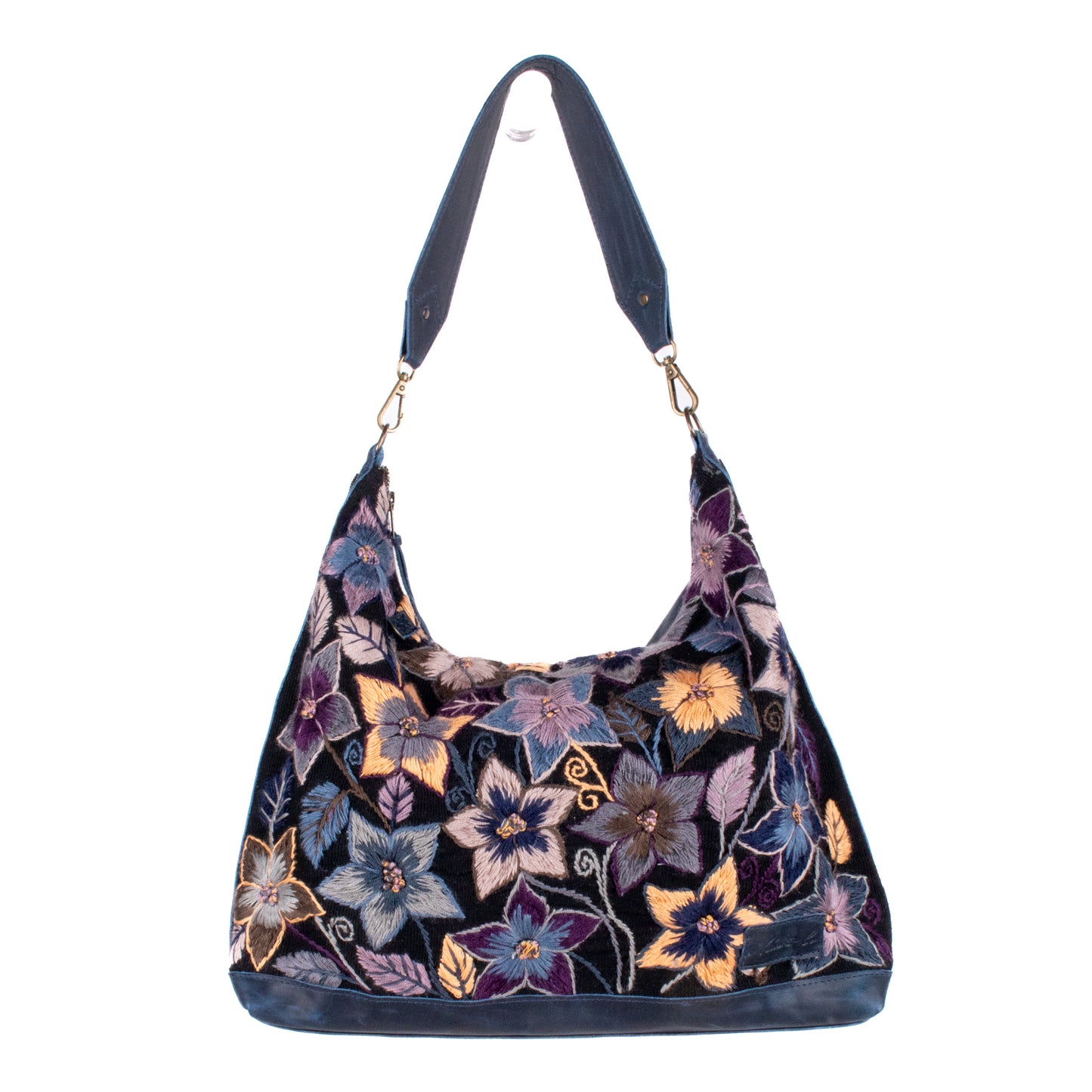PENELOPE BAG - H&S EMBROIDERED FLORAL - NAVY - NO. 200579