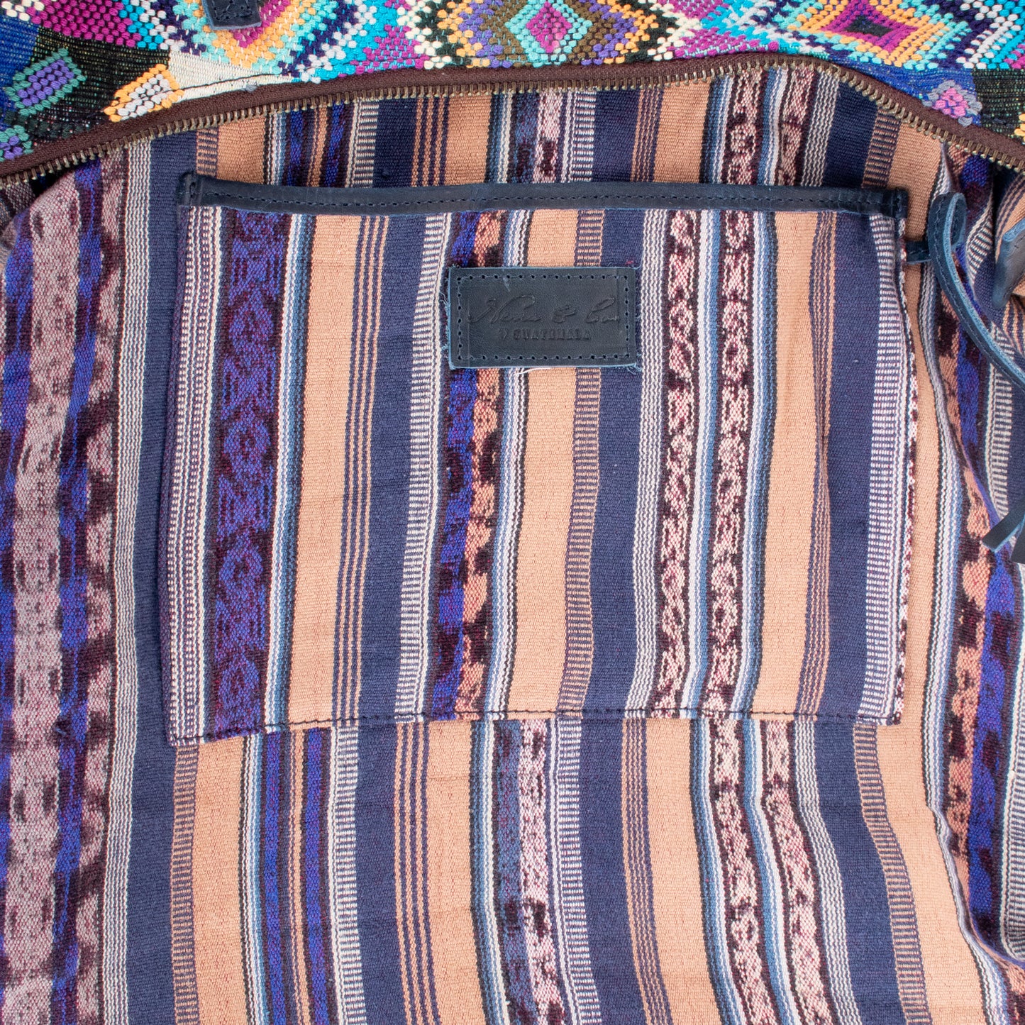 PENELOPE BAG - H&S WHEAT - NAVY - NO. 200641