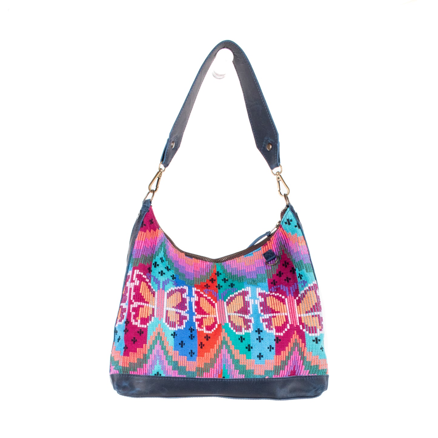 **SHIP WINDOW** SMALL PENELOPE BAG - H&S BUTTERFLY - NAVY - NO. 200664