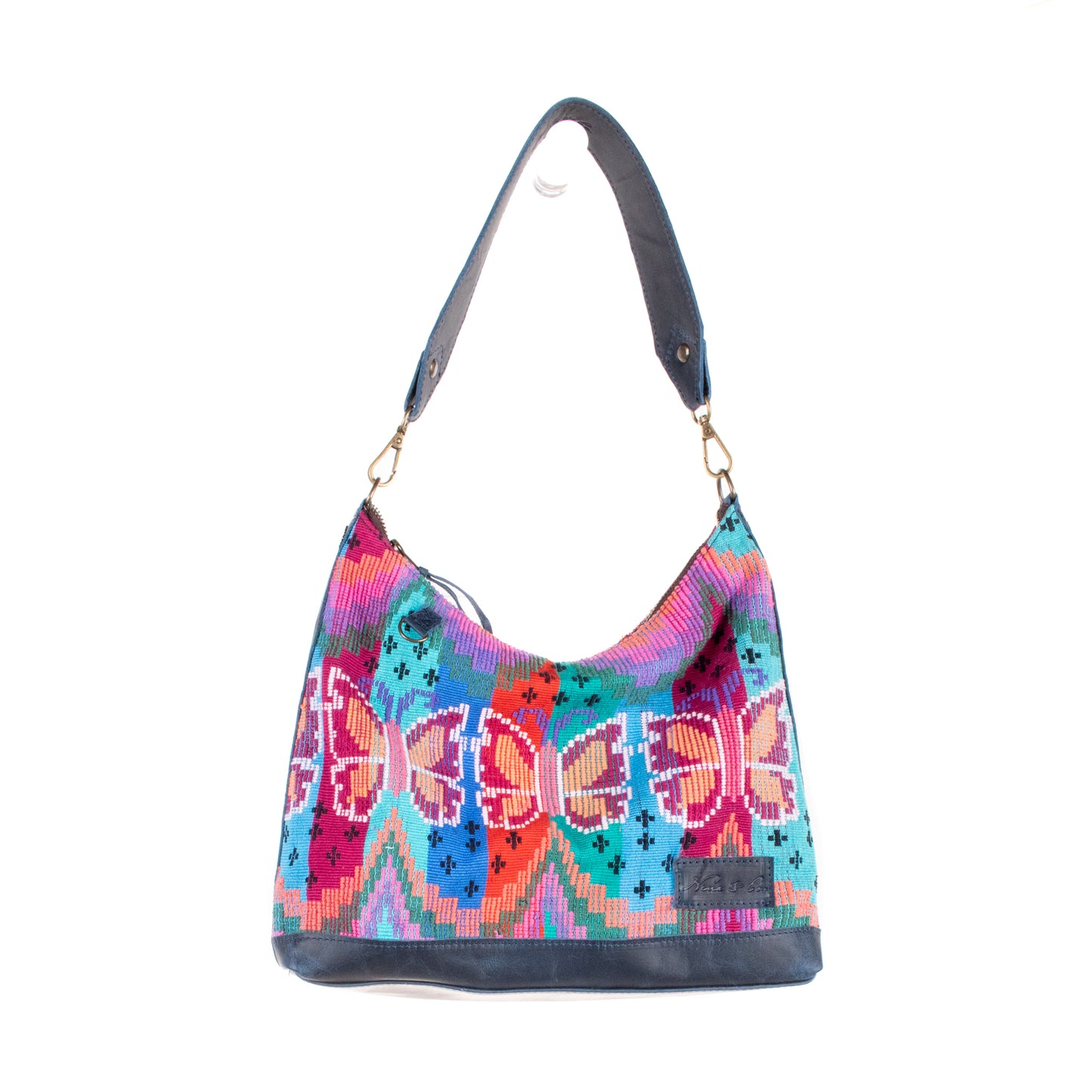 **SHIP WINDOW** SMALL PENELOPE BAG - H&S BUTTERFLY - NAVY - NO. 200664
